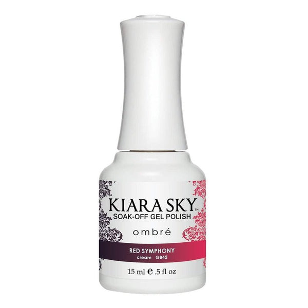 Kiara Sky Gel Nail Polish - G842 RED SYMPHONY G842 