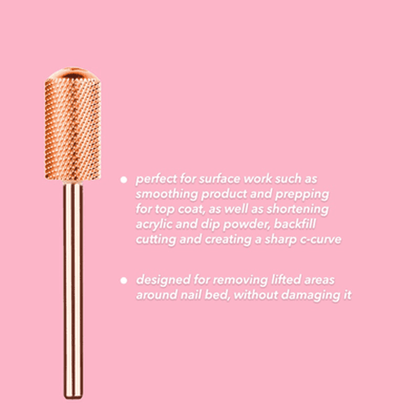 Kiara Sky Nail Drill Bit - Large Smooth Top Fine Bit (Rose Gold) BIT16RG 